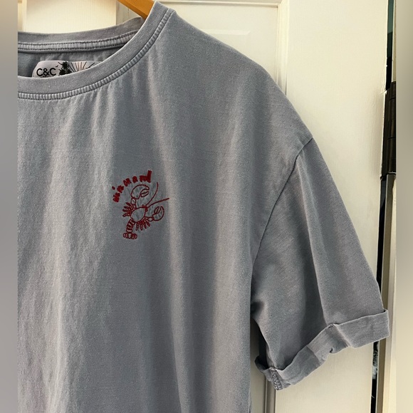 C&C California Women’s Kris Cropped Cotton Tee, X-Large, Forever Blue - Picture 6 of 11